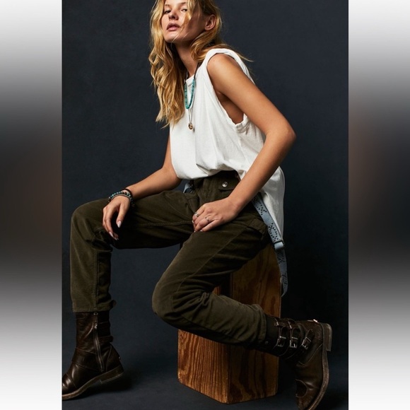 Free People Pants - Free People Womens Military Utility Corduroy Kyo Pants